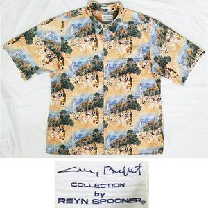 REYN SPOONER GUY BUFFET Collectiion Vintage Mens Button Shirt French Riviera
